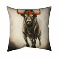 Fondo 26 x 26 in. Fierce Bull-Double Sided Print Indoor Pillow FO2794251